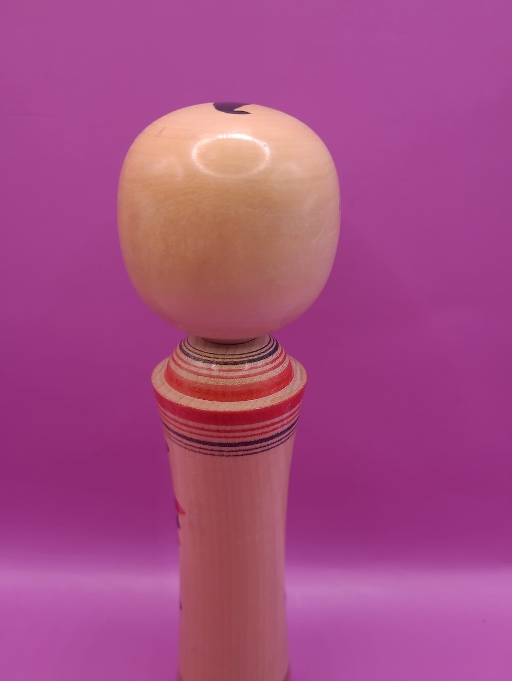 VTG Japanese Kokeshi Doll Wood Traditional Craft Figure SIGNED 7" - Picture 5 of 8